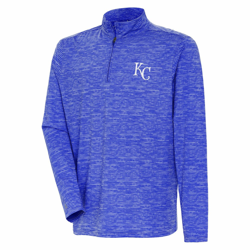 Kansas City Royals Antigua Quarter-Zip Top - Heather Royal