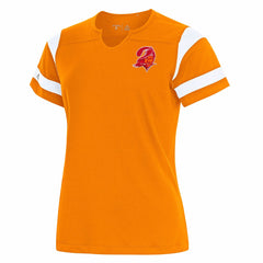 Tampa Bay Buccaneers Antigua Women's Encounter Short Sleeve Notch Neck Top - Orange outlet