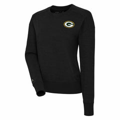 Green Bay Packers Antigua Women's Forward Fleece Pullover Sweatshirt - Black for sale