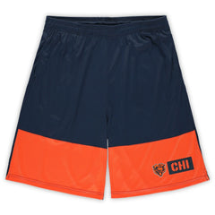 Chicago Bears Big & Tall Best of the Best Performance Shorts - Navy/Orange outlet