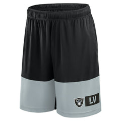 Las Vegas Raiders Big & Tall Best of the Best Performance Shorts - Black/Silver discount