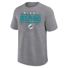 Miami Dolphins Big & Tall Top Notch T-Shirt - Heather Gray outlet