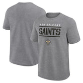 New Orleans Saints Big & Tall Top Notch T-Shirt - Heather Gray discount