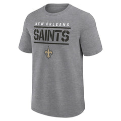 New Orleans Saints Big & Tall Top Notch T-Shirt - Heather Gray discount