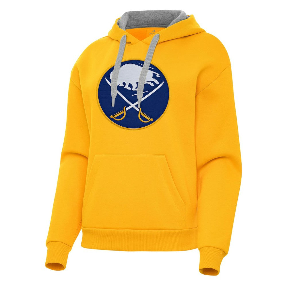 Buffalo Sabres Antigua Women's Victory Pullover Hoodie Gold