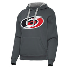 Carolina Hurricanes Antigua Women's Victory Pullover Hoodie Charcoal