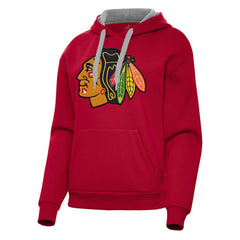 Chicago Blackhawks Antigua Women's Victory Pullover Hoodie Red