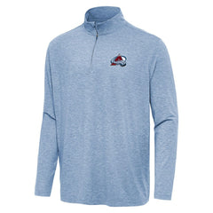 Colorado Avalanche Antigua Hunk Quarter-Zip Top Heather Aqua