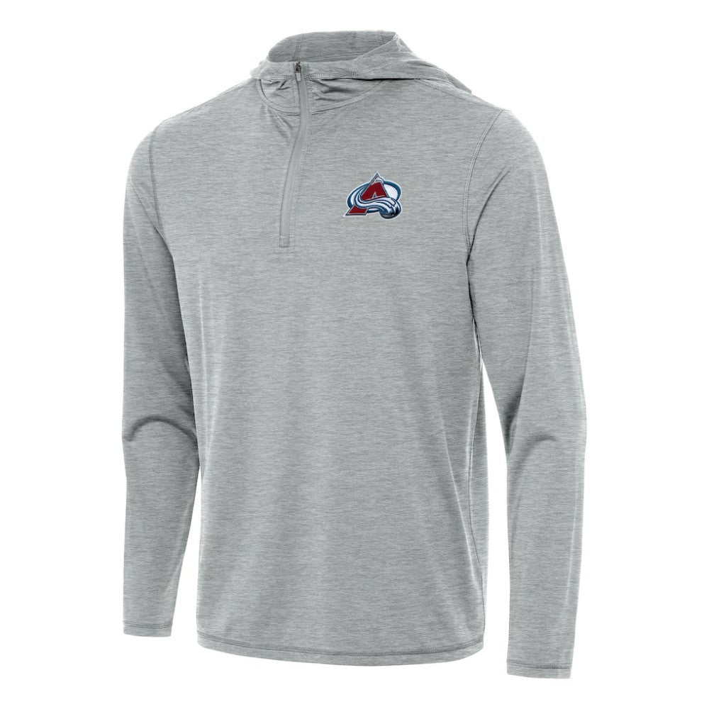 Colorado Avalanche Antigua Tidy Quarter-Zip Hoodie Heather Gray