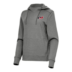 Carolina Hurricanes Antigua Women's Justice Pullover Hoodie Heather Black