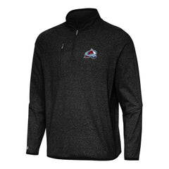 Colorado Avalanche Antigua Certain Quarter-Zip Tri-Blend Sweatshirt Heather Black