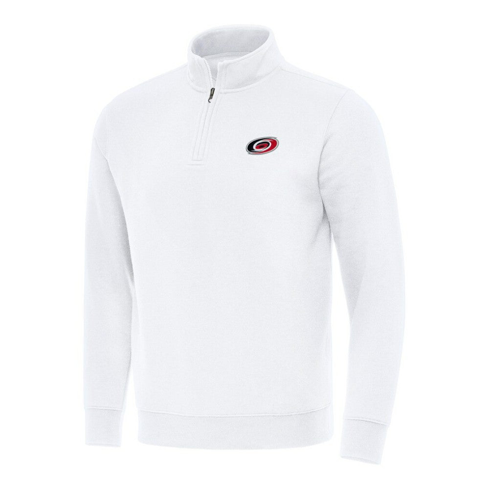 Carolina Hurricanes Antigua Victory Quarter-Zip Mock Sweatshirt White