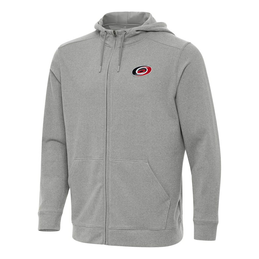 Carolina Hurricanes Antigua Effortless Full-Zip Hoodie Jacket Heather Gray