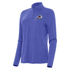 Colorado Avalanche Antigua Women's Bright Quarter-Zip Top Heather Royal
