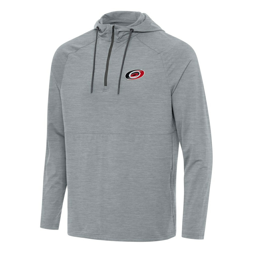 Carolina Hurricanes Antigua Spikes Quarter-Zip Hoodie Heather Gray