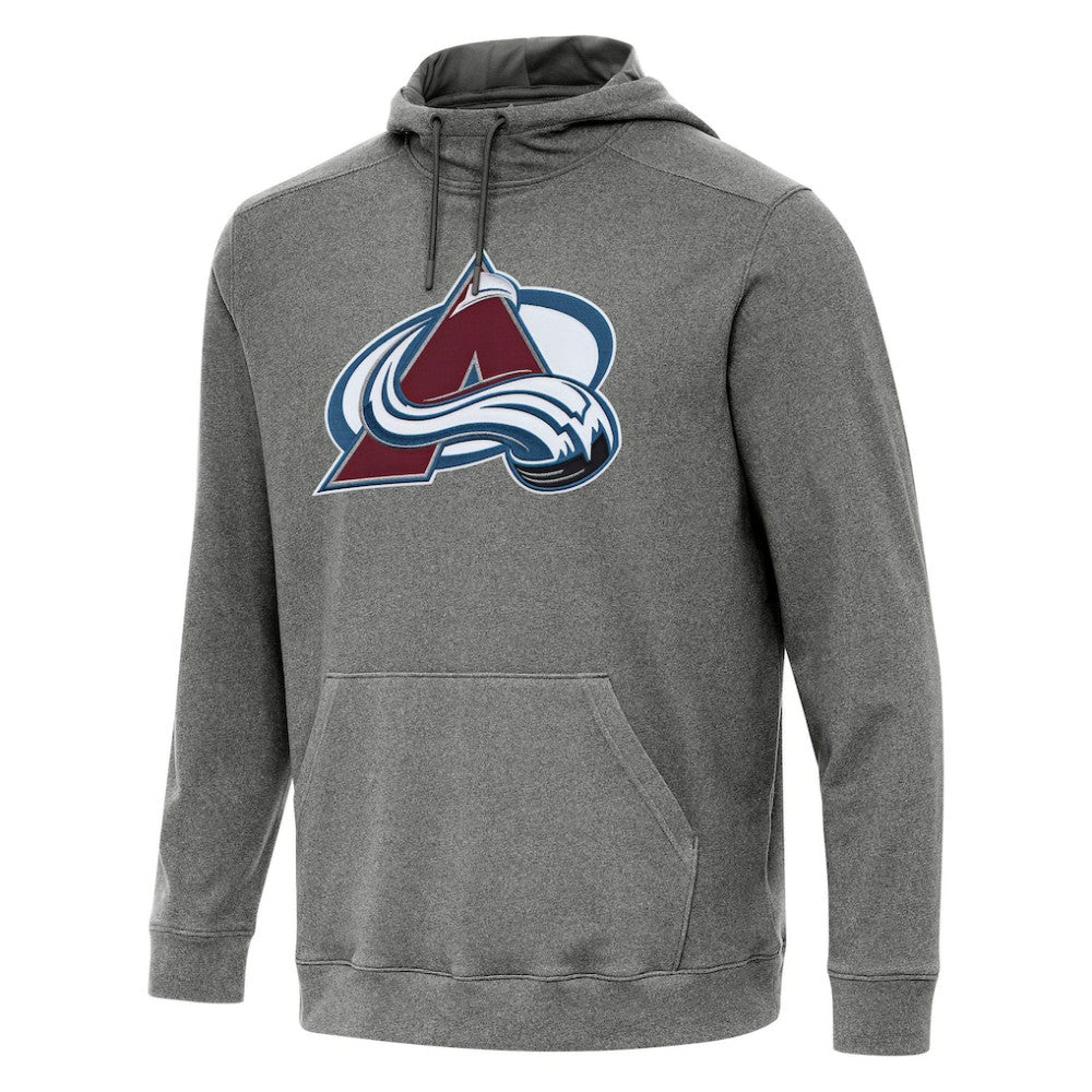 Colorado Avalanche Antigua Cloud Pullover Hoodie Heather Black