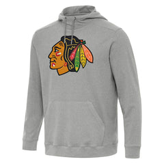 Chicago Blackhawks Antigua Cloud Pullover Hoodie Heather Gray