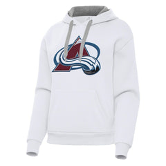 Colorado Avalanche Antigua Women's Victory Pullover Hoodie White