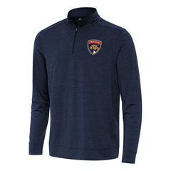 Florida Panthers Antigua Bright Quarter-Zip Top Heather Navy