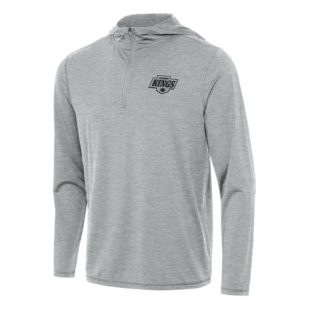 Los Angeles Kings Antigua Tidy Quarter-Zip Hoodie Heather Gray