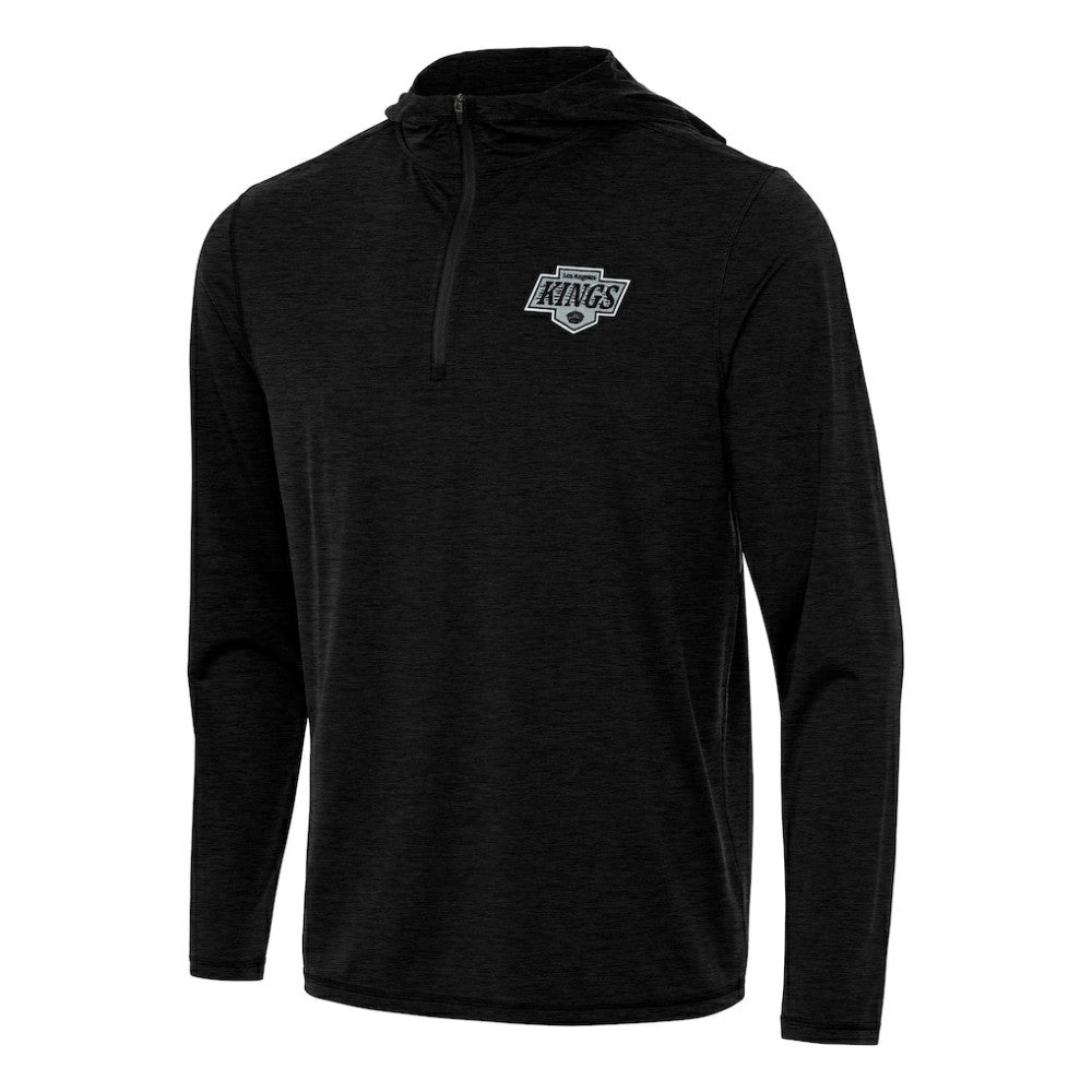 Los Angeles Kings Antigua Tidy Quarter-Zip Hoodie Heather Black