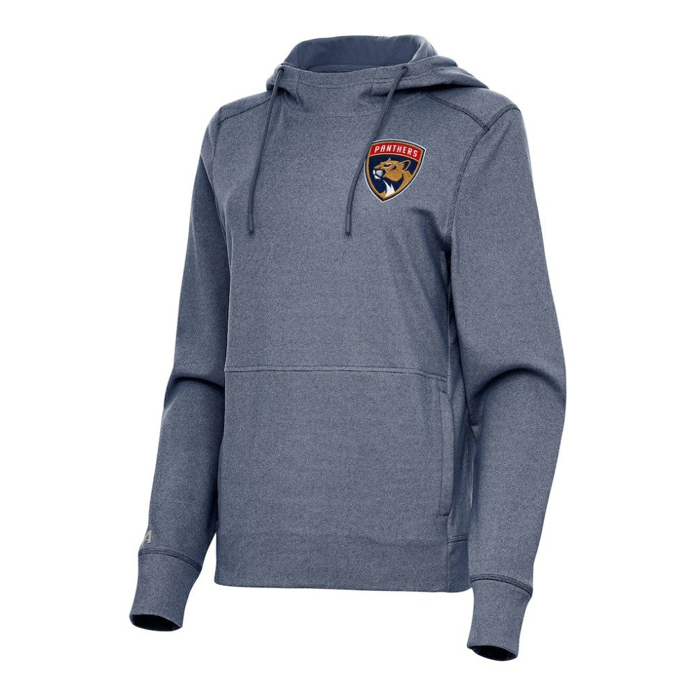 Florida Panthers Antigua Women's Justice Pullover Hoodie Heather Navy