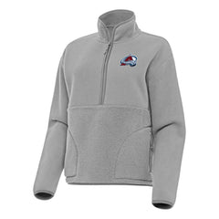 Colorado Avalanche Antigua Women's Figure Half-Zip Pullover Sweatshirt Gray