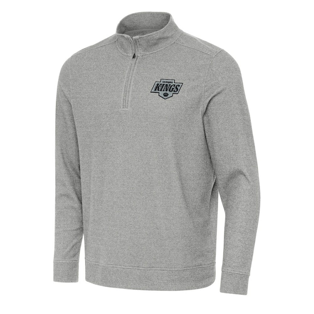 Los Angeles Kings Antigua Subtle Quarter-Zip Sweatshirt Heather Gray