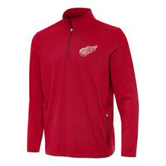 Detroit Red Wings Antigua Perilous Quarter-Zip Sweatshirt Red