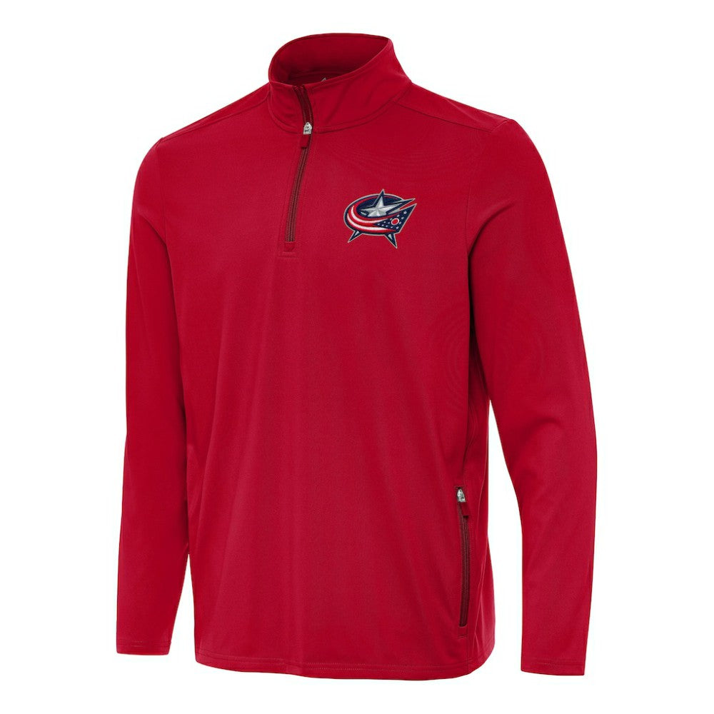 Columbus Blue Jackets Antigua Perilous Quarter-Zip Sweatshirt Red