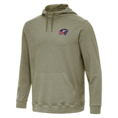 Columbus Blue Jackets Antigua Cloud Pullover Hoodie Olive