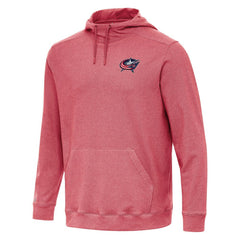 Columbus Blue Jackets Antigua Cloud Pullover Hoodie Heather Red