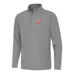 Detroit Red Wings Antigua Twine Quarter-Zip Top Black