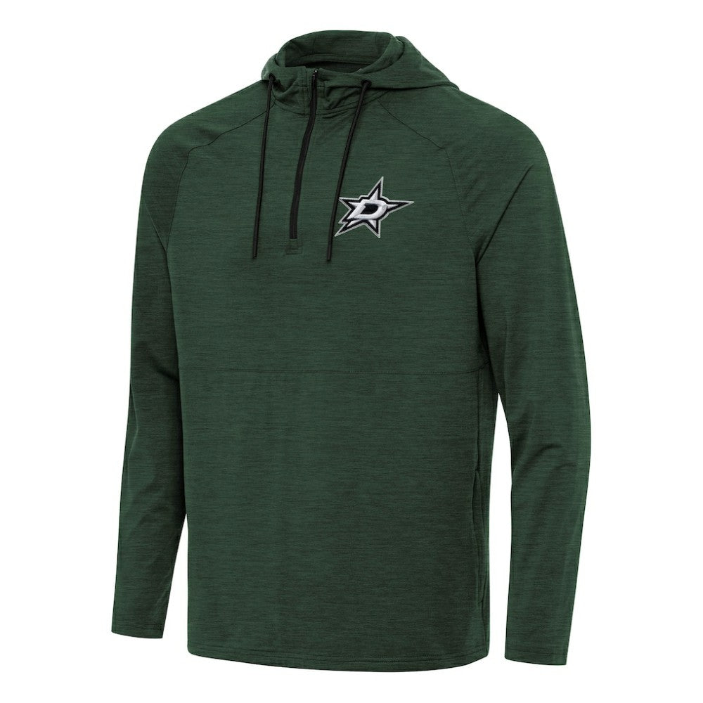 Dallas Stars Antigua Spikes Quarter-Zip Hoodie Hunter Green