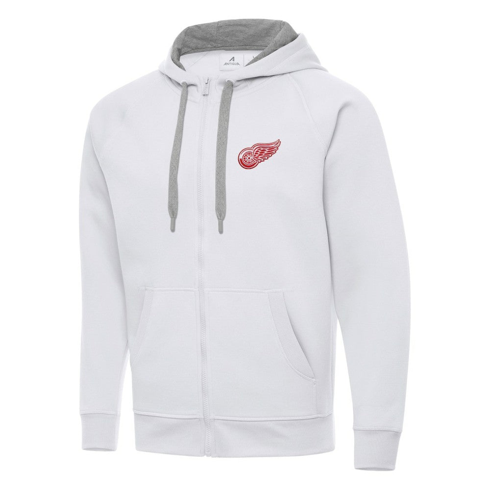 Detroit Red Wings Antigua Big & Tall Victory Full-Zip Hoodie White