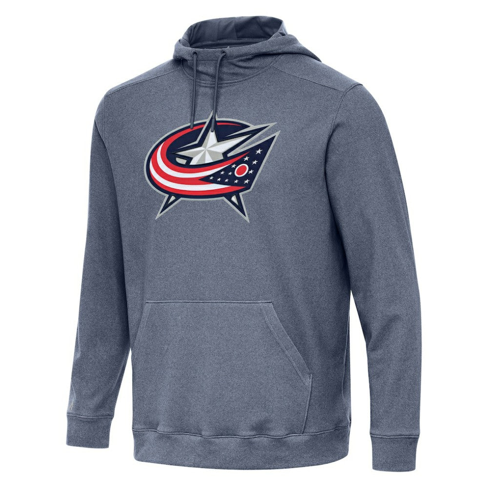 Columbus Blue Jackets Antigua Cloud Pullover Hoodie Heather Navy