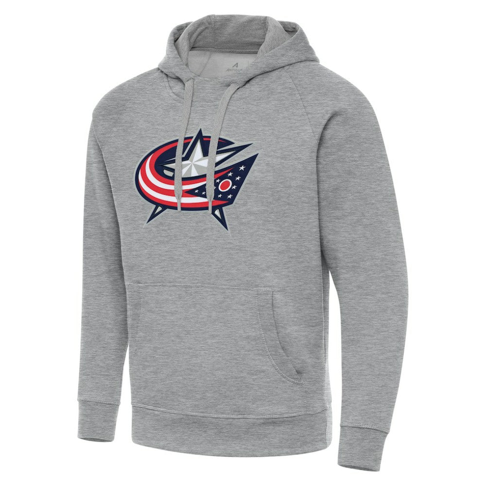 Columbus Blue Jackets Antigua Big & Tall Victory Pullover Hoodie Heather Gray