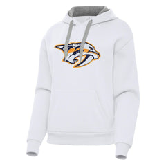 Nashville Predators Antigua Women's Victory Pullover Hoodie White