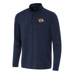 Nashville Predators Antigua Bright Quarter-Zip Top Heather Navy