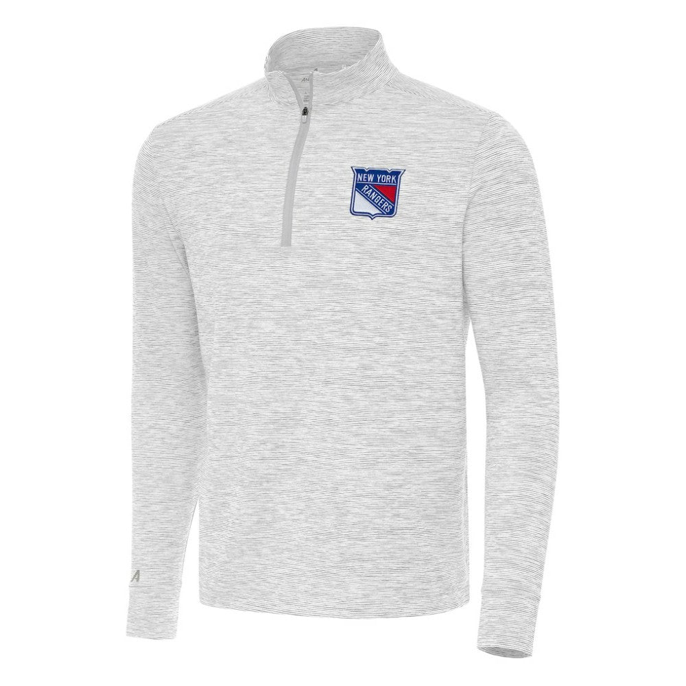 New York Rangers Antigua Cause Quarter-Zip Top Gray