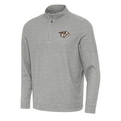 Nashville Predators Antigua Subtle Quarter-Zip Sweatshirt Heather Gray