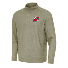 New Jersey Devils Antigua Subtle Quarter-Zip Sweatshirt Olive