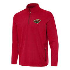 Minnesota Wild Antigua Perilous Quarter-Zip Sweatshirt Red