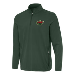 Minnesota Wild Antigua Perilous Quarter-Zip Sweatshirt Hunter Green