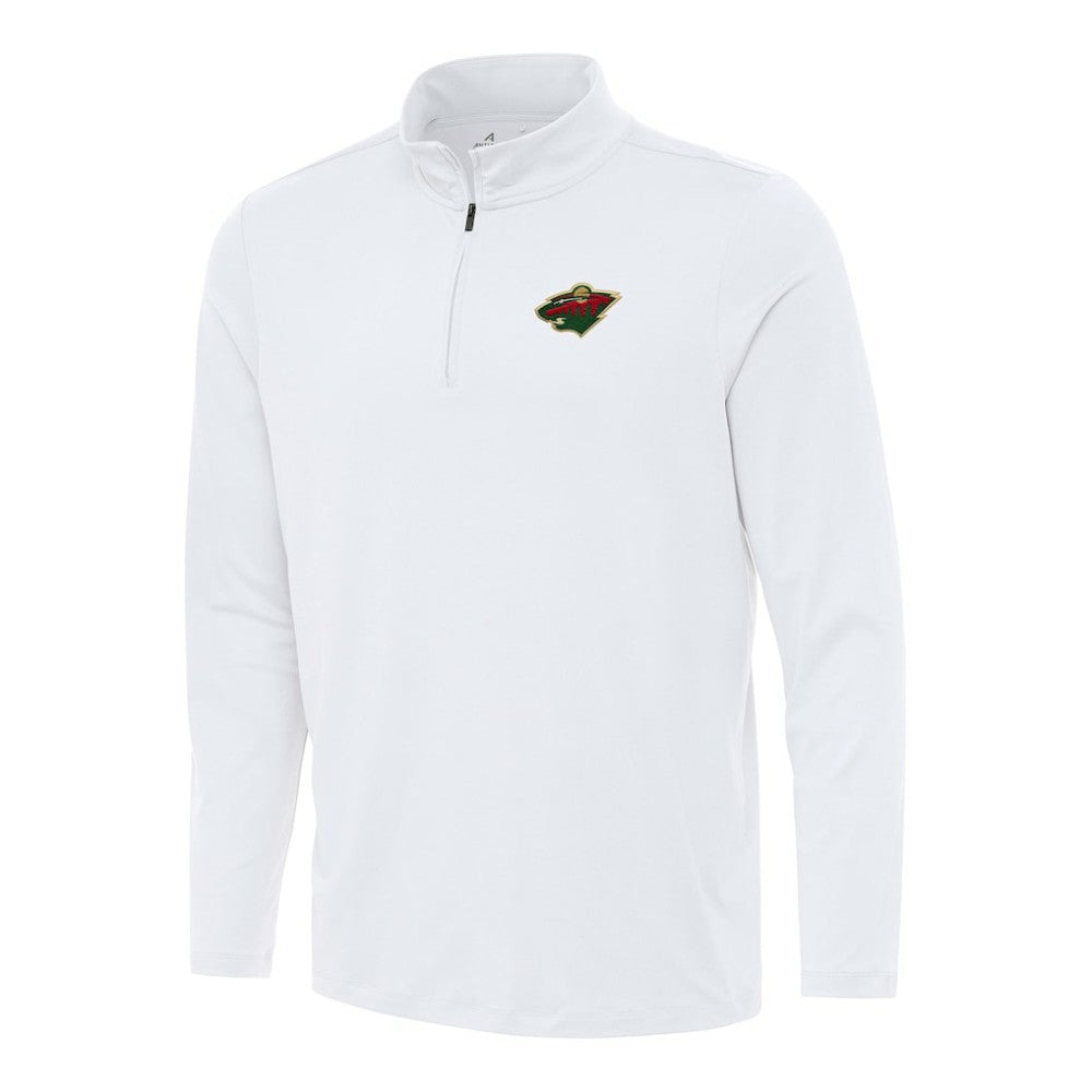 Minnesota Wild Antigua Reprocess Quarter-Zip Top White