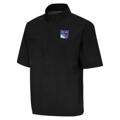 New York Rangers Antigua Brisk Quarter-Zip Windbreaker Black