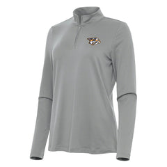 Nashville Predators Antigua Women's Reprocess Quarter-Zip Top Gray