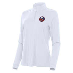 New York Islanders Antigua Women's Intent Quarter-Zip Top White