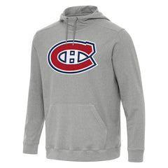 Montreal Canadiens Antigua Cloud Pullover Hoodie Heather Gray