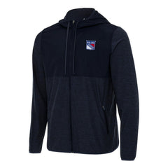 New York Rangers Antigua Sway Full-Zip Hoodie Jacket Navy